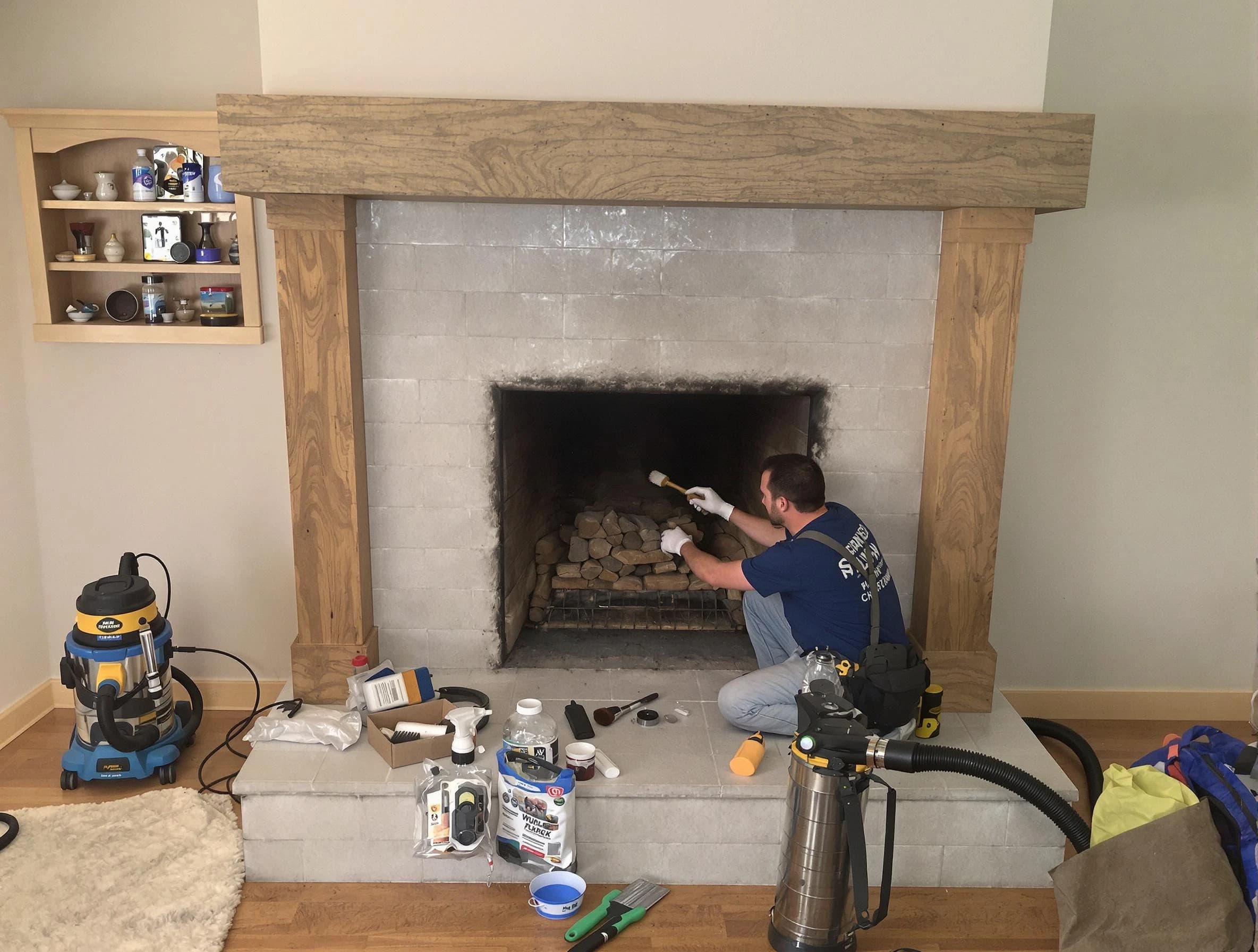 Detailed creosote removal process by Murfreesboro Chimney Sweep in Murfreesboro, TN