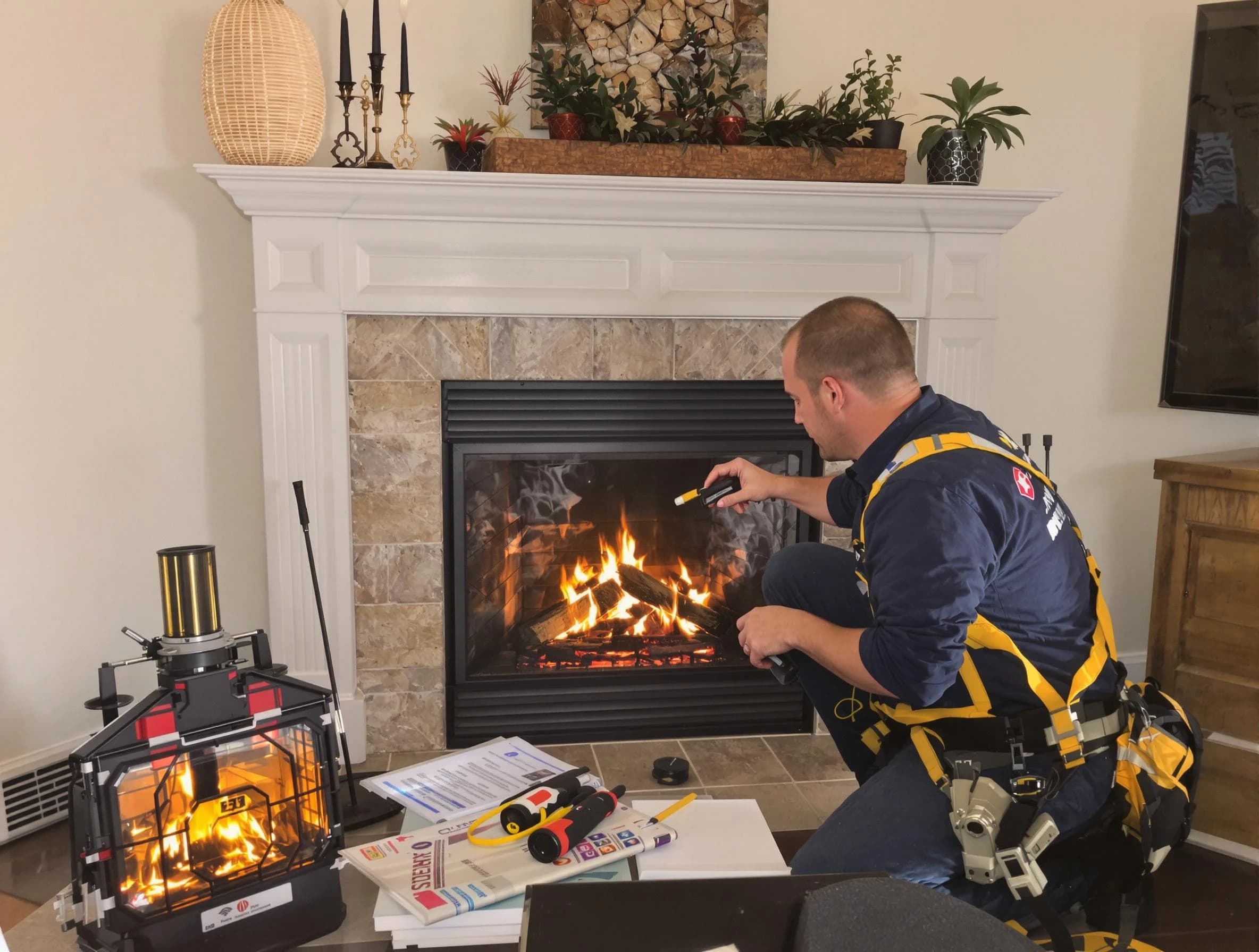 Safety-focused fireplace inspection by Murfreesboro Chimney Sweep in Murfreesboro, TN
