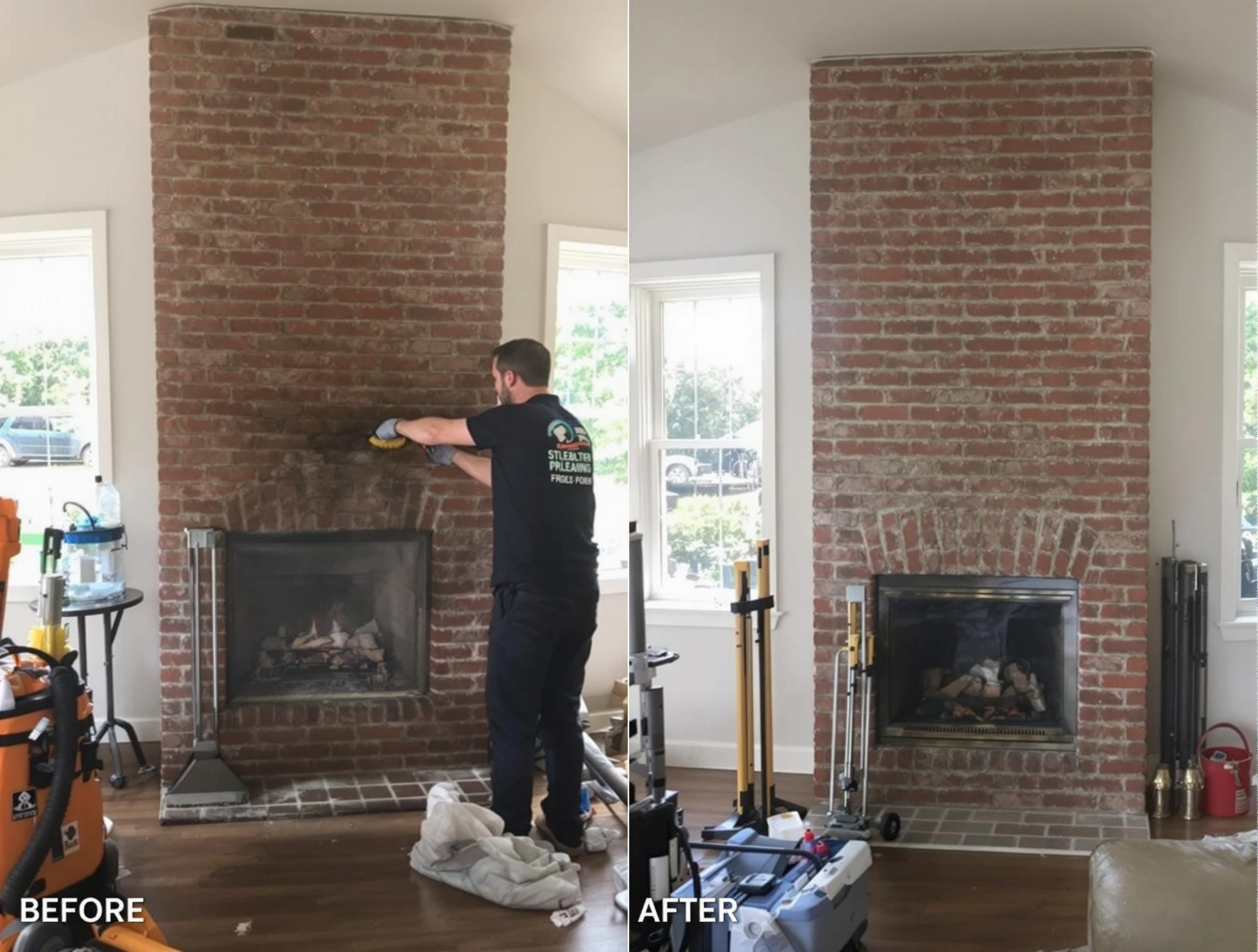 Finished chimney sweeping service by Murfreesboro Chimney Sweep in Murfreesboro, TN