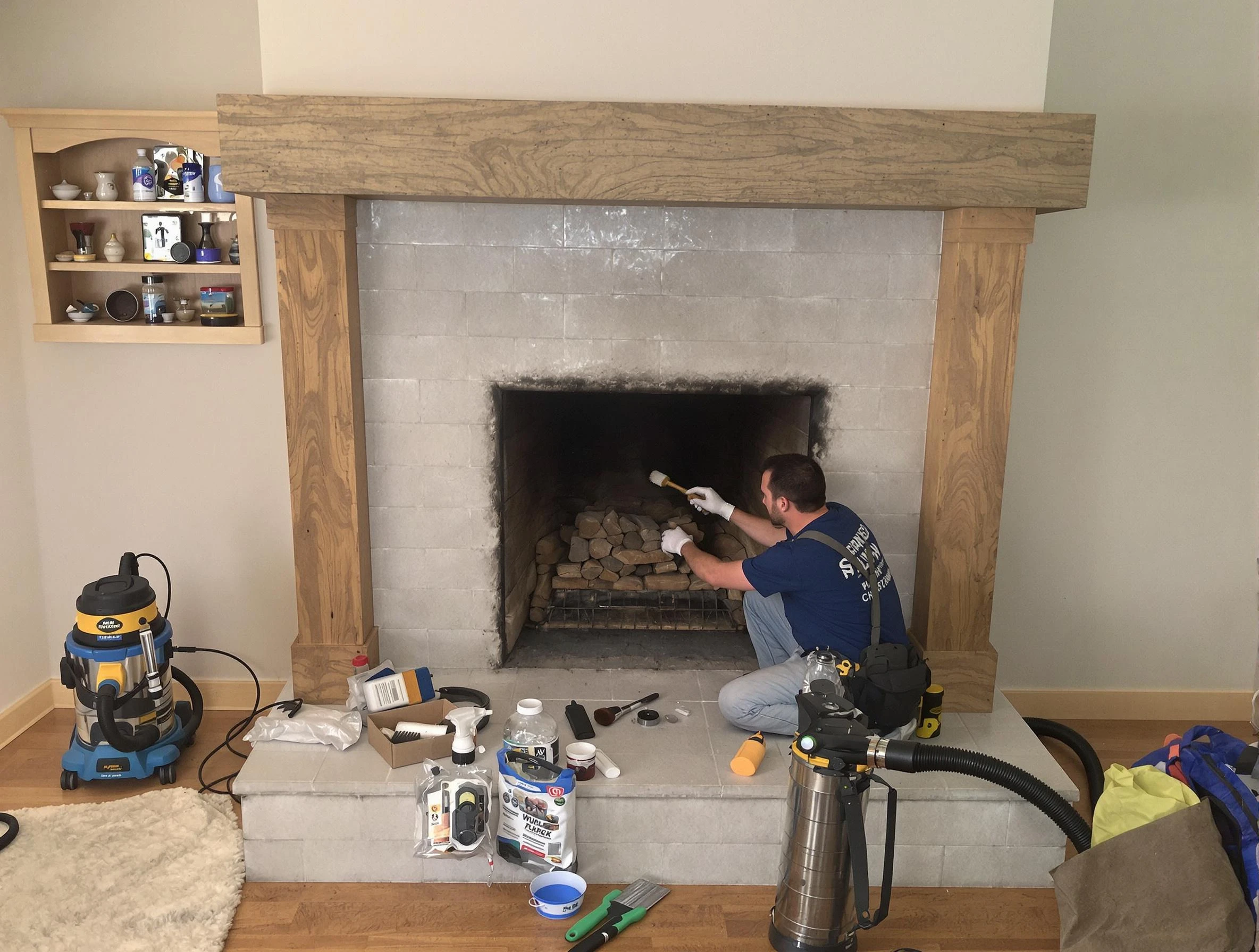 Detailed creosote removal process by Murfreesboro Chimney Sweep in Murfreesboro, TN