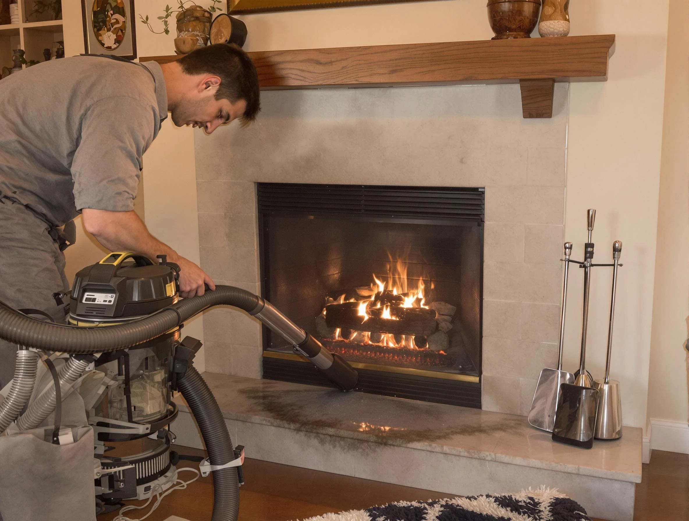 Routine fireplace upkeep by Murfreesboro Chimney Sweep in Murfreesboro, TN